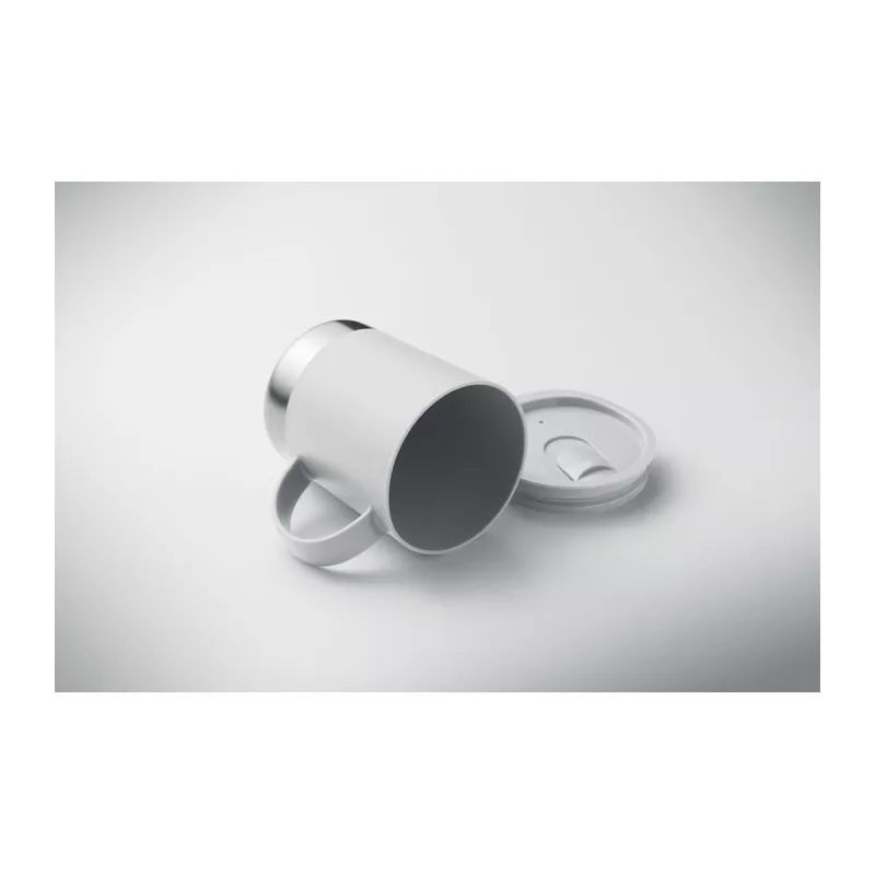 Kubek z PP z przesuwaną pokrywką 300 ml BEAKER - Bialy (MO2772-06)
