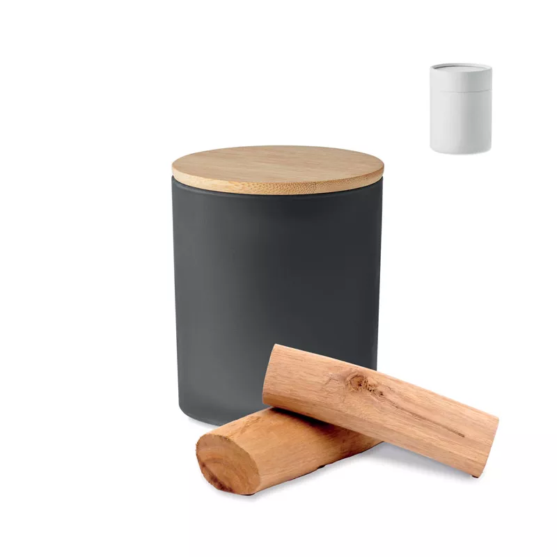 Świeca zapachowa w matowym szkle 120 g KEOPS SMALL - Czarny (MO6612-03)