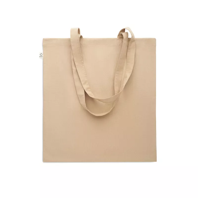 Torba z bawełny z recyklingu 140 g/m² VIVEKA COLOUR - Khaki (MO2302-39)