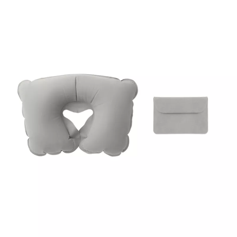 Poduszka podróżna dmuchana w etui TRAVELCONFORT - Szary (MO7265-07)