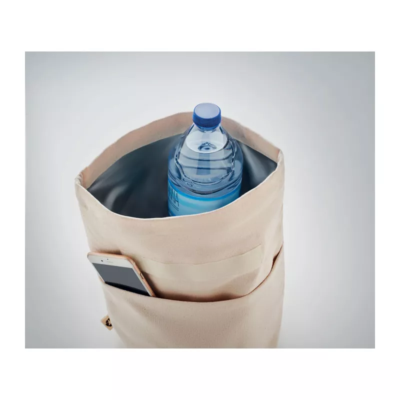 Torba termiczna na lunch z bawełny z recyklingu RECOBA - Bezowy (MO6751-13)