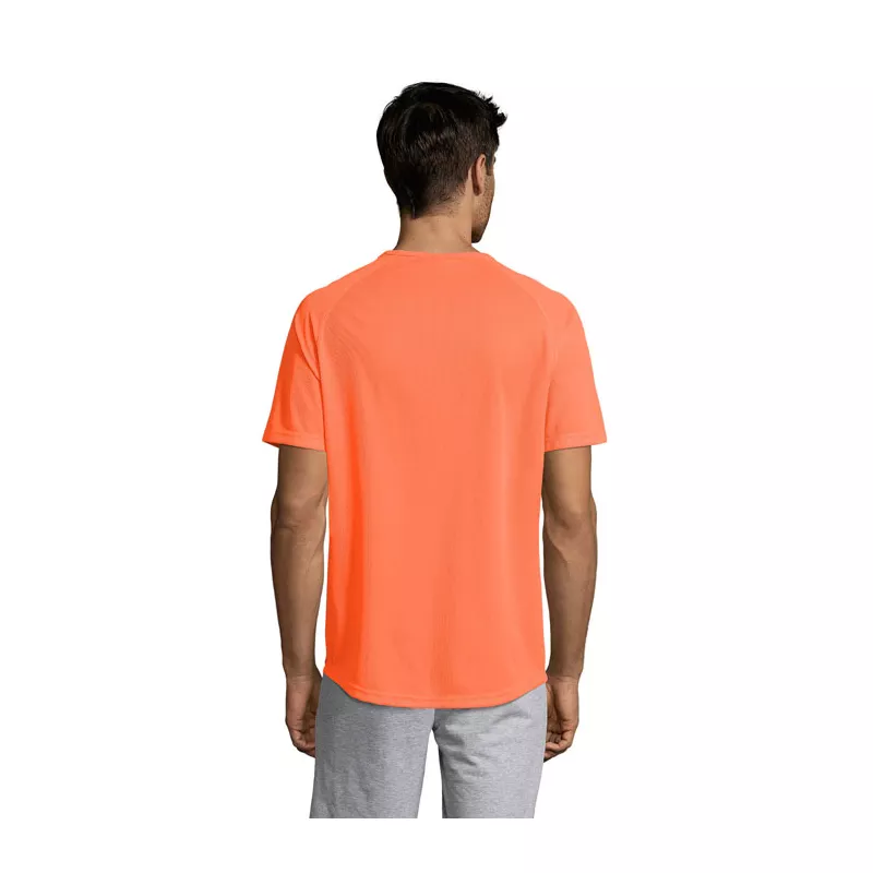 Koszulka sportowa męska raglan 140 g/m² Sol's SPORTY - Neonowy Pomarańczowy (S11939-NO)