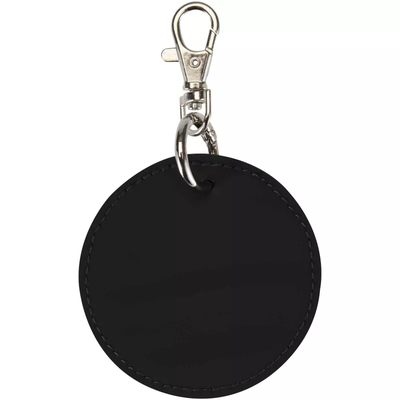 Resi Plus brelok z okrągłą zawieszką z recyklingowanego materiału z certyfikatem GRS  - Czarny (13014090)
