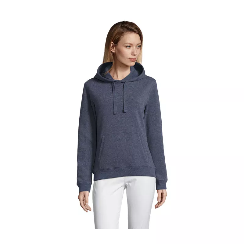 Bluza damska z kapturem 280 g/m² Sol's SPENCER WOMEN - Melanż Denim (S03103-HD)
