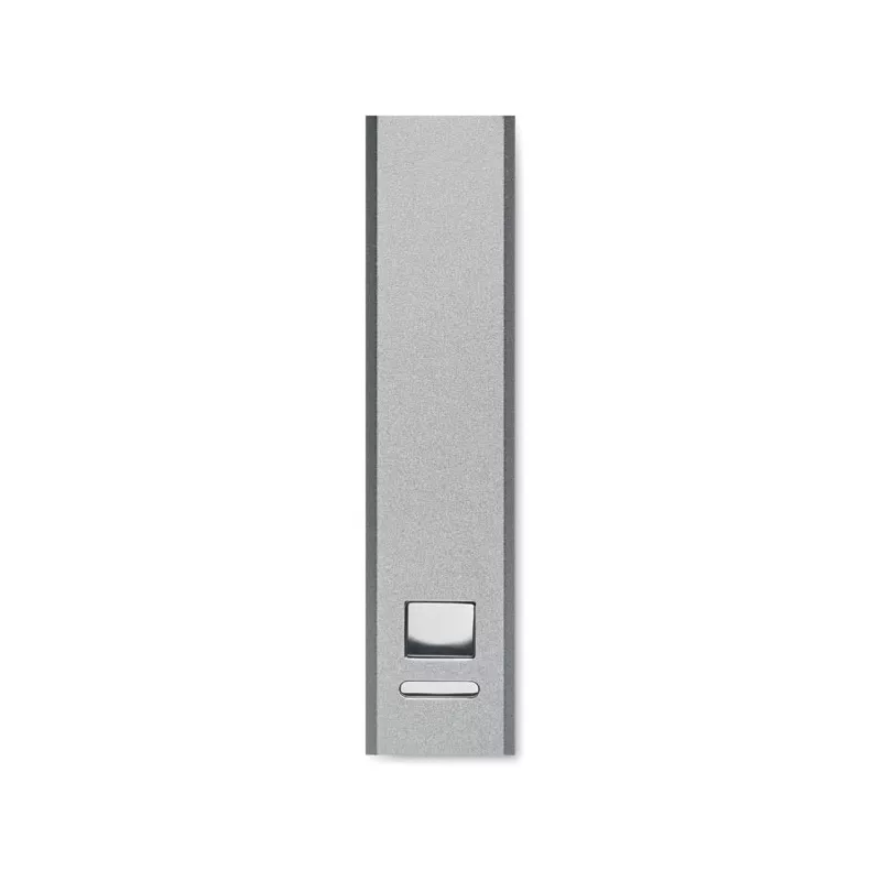 Powerbank 2600 mAh z aluminium z recyklingu POWERALUC - Srebrny Mat (MO2374-16)