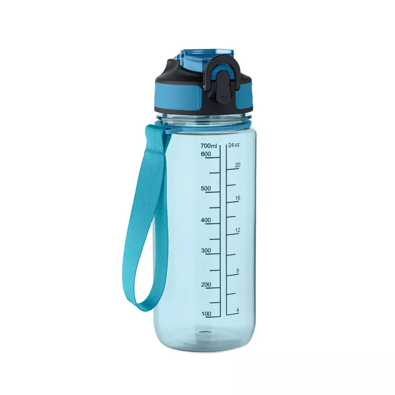 Butelka sportowa motywacyjna z RPET 700 ml ENKEL - Przezroczysty Blekitny (MO2792-52)