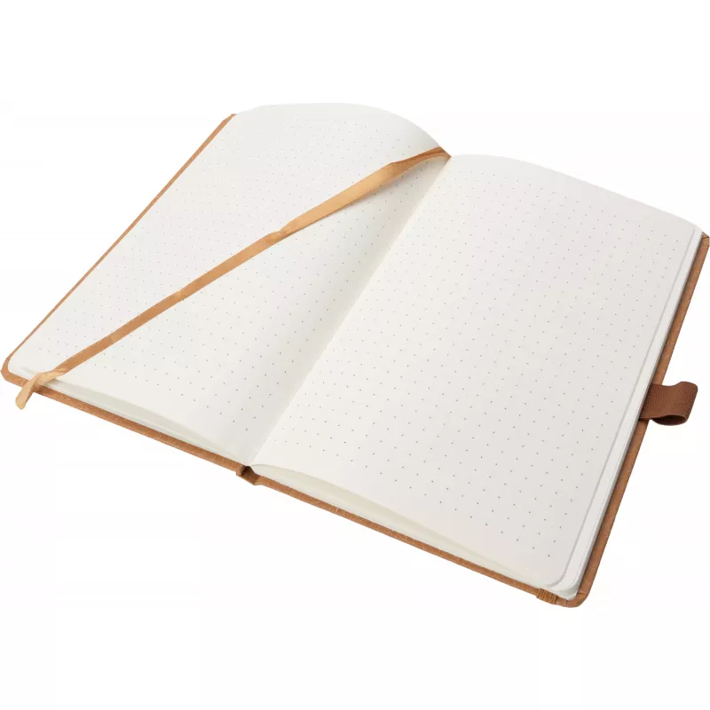 Notatnik A5 w kropki z papieru z recyklingu AGNESE - brązowy (2179901)