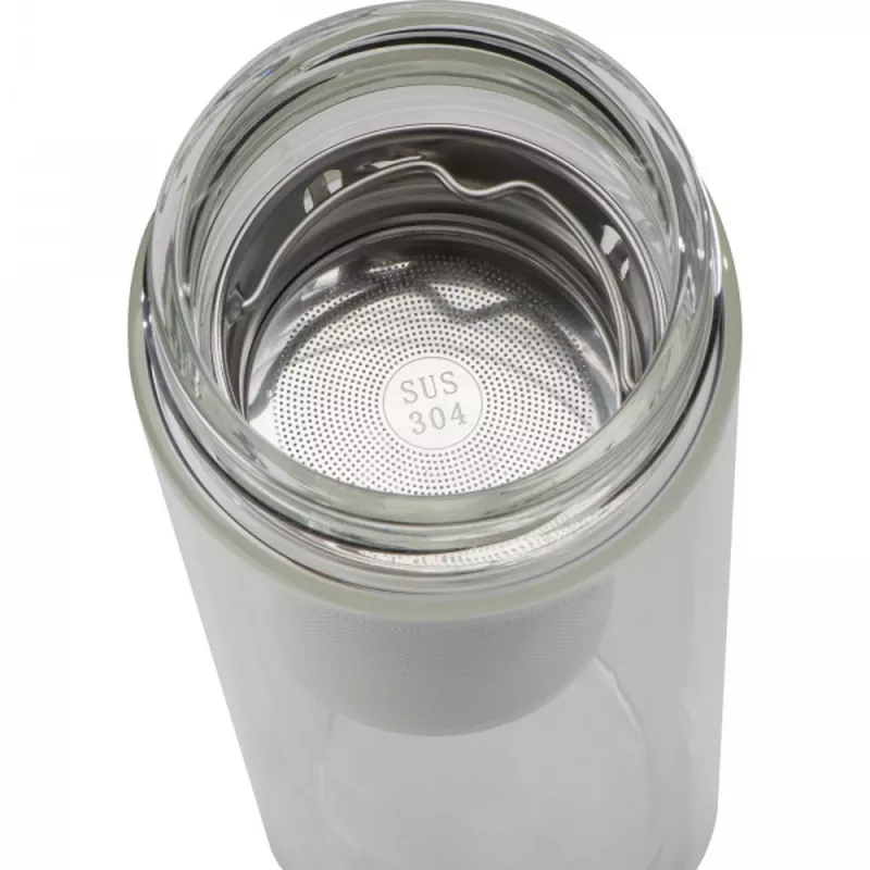 Butelka szklana termiczna 420 ml HENDRIK - przeźroczysty (6134366)