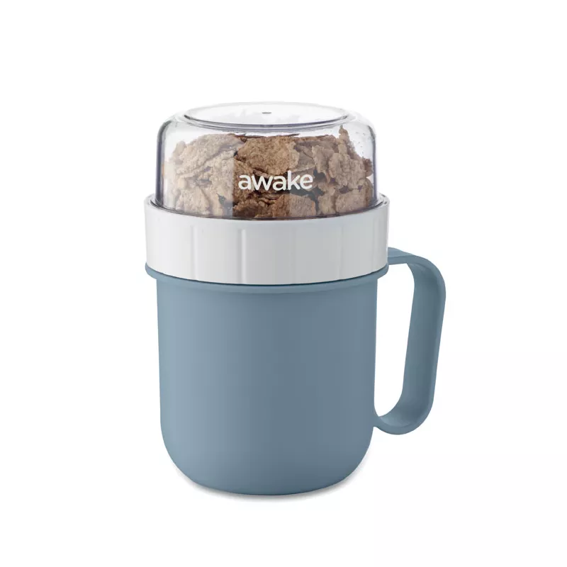 Kubek śniadaniowy z pojemnikiem 450 ml CUP ON GO - Petrol (MO2679-20)