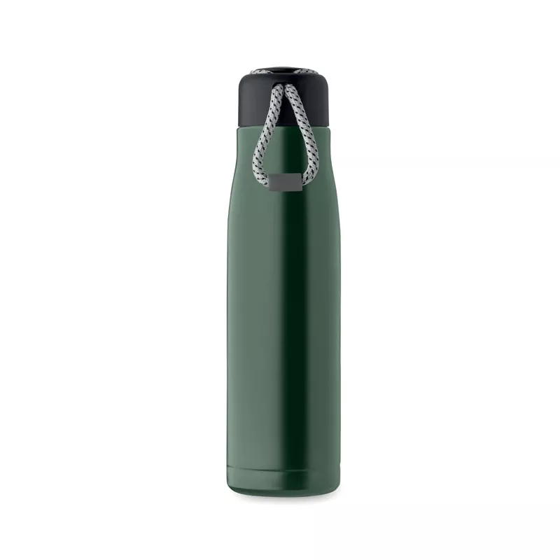 Butelka termiczna z uchwytem sznurkowym 500 ml CORDLE - Ciemnozielony (MO2413-60)