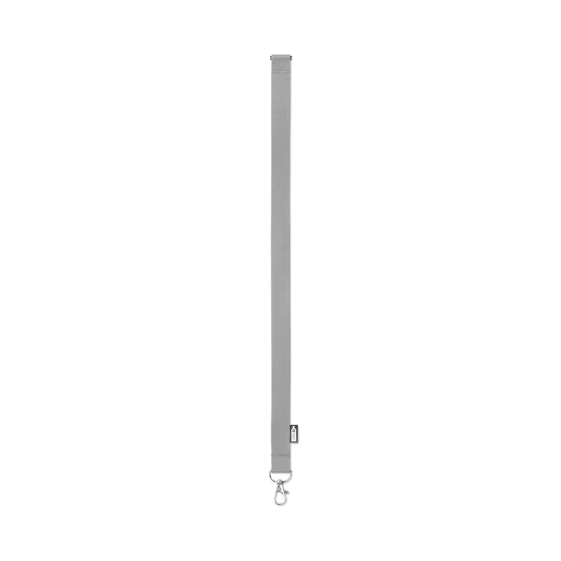 Smycz z RPET 20 mm z karabińczykiem LANY RPET - Szary (MO6100-07)