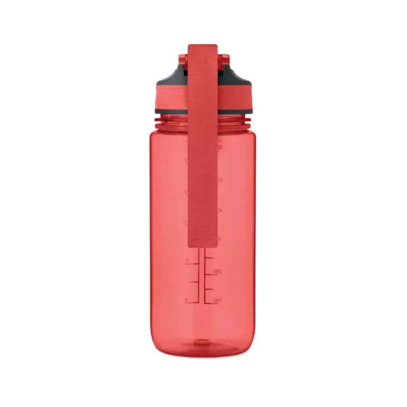 Butelka sportowa motywacyjna z RPET 700 ml ENKEL - Przezroczysty Czerwony (MO2792-25)