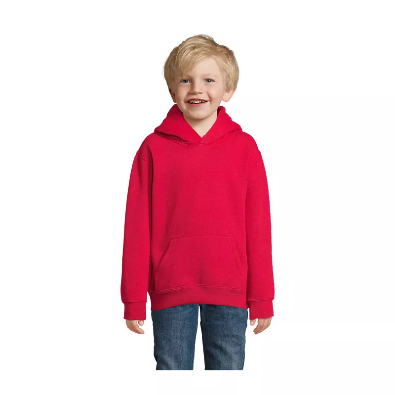 Bluza dziecięca z kapturem 280 g/m² Sol's SLAM KIDS - Czerwony (S13255-RD)