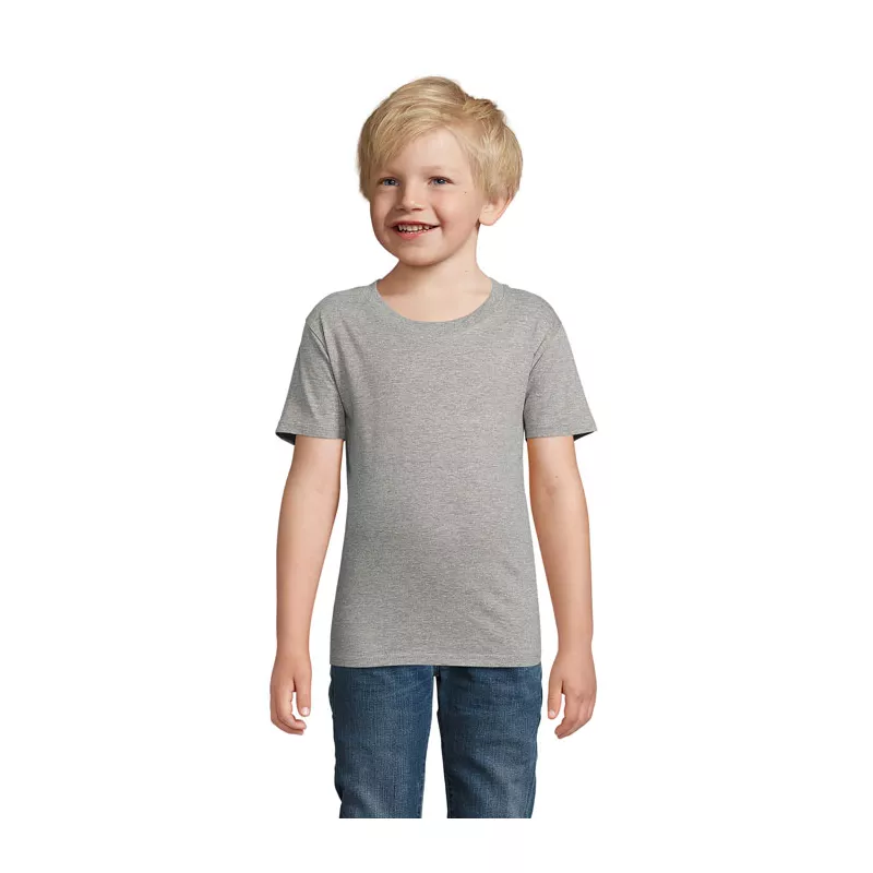 Koszulka dziecięca organiczna Sol's PIONEER KIDS - Szary Melanż (S03578-GM)