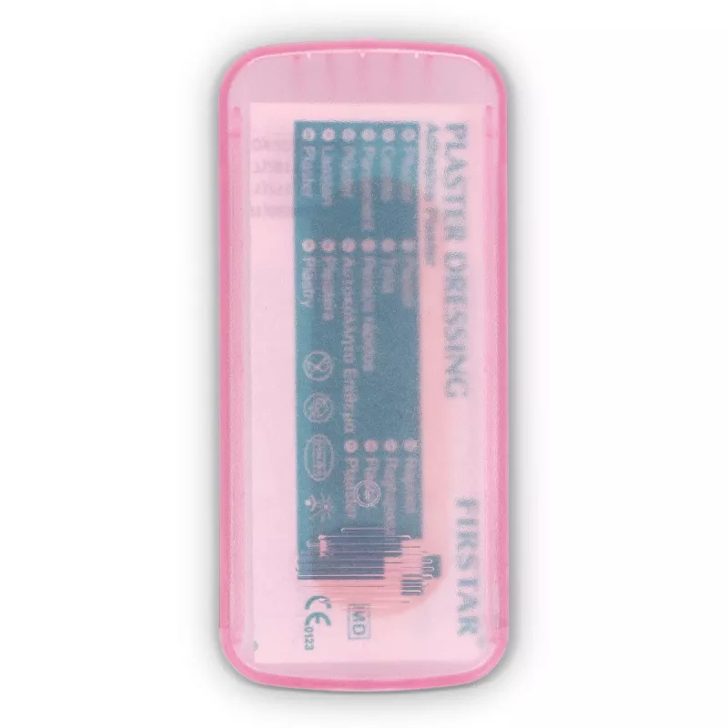 Pudełko z 5 plastrami z polietylenu (56 × 18 mm) - różowy (LT90320-N0076)