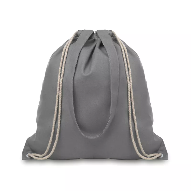 Torba płócienna barwiona ze sznurkiem 220 g/m² MOIRA - Szary (MO9041-07)