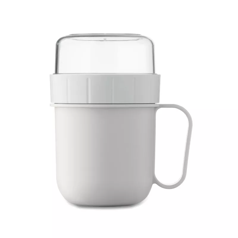 Kubek śniadaniowy z pojemnikiem 450 ml CUP ON GO - Bialy (MO2679-06)