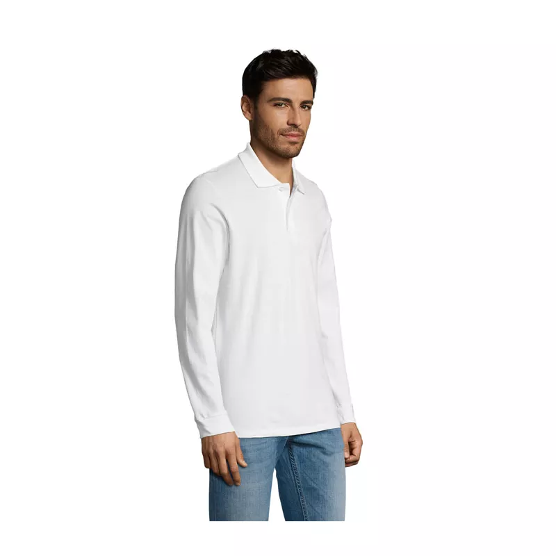 Polo męskie 180 g/m² Sol's PERFECT LSL MEN - Bialy (S02087-WH)