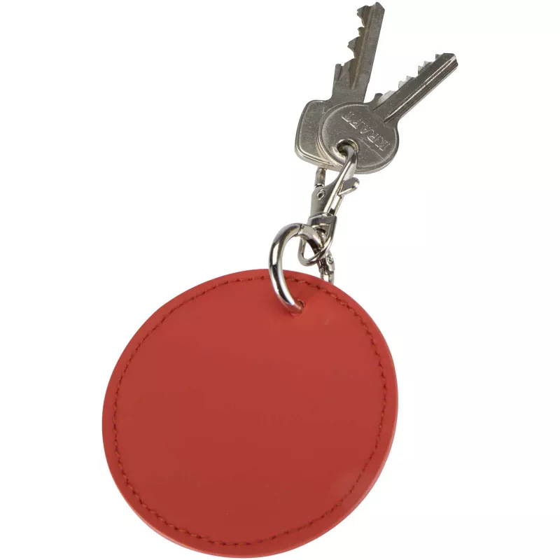 Resi Plus brelok z okrągłą zawieszką z recyklingowanego materiału z certyfikatem GRS  - Brick (13014032)