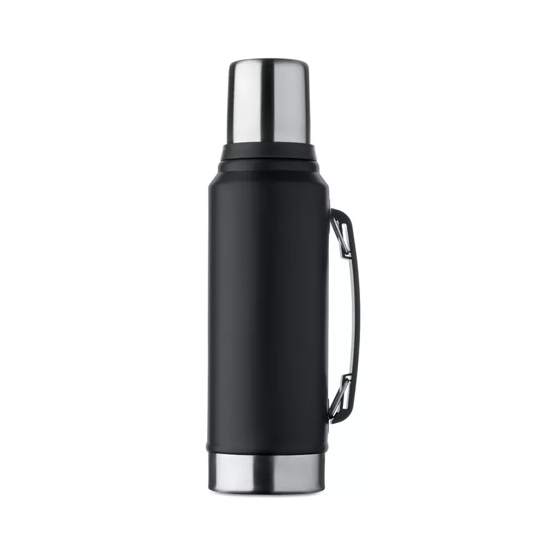 Termos stalowy z kubkiem 1000 ml NYIMA - Czarny (MO2710-03)