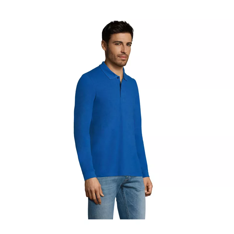 Polo męskie 180 g/m² Sol's PERFECT LSL MEN - Niebieski (S02087-RB)