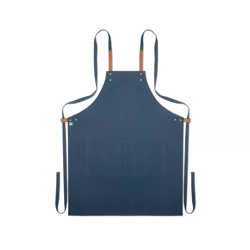 Fartuch z bawełny organicznej 340 g/m² NAGPUR COLOUR - Niebieski (MO6261-04)