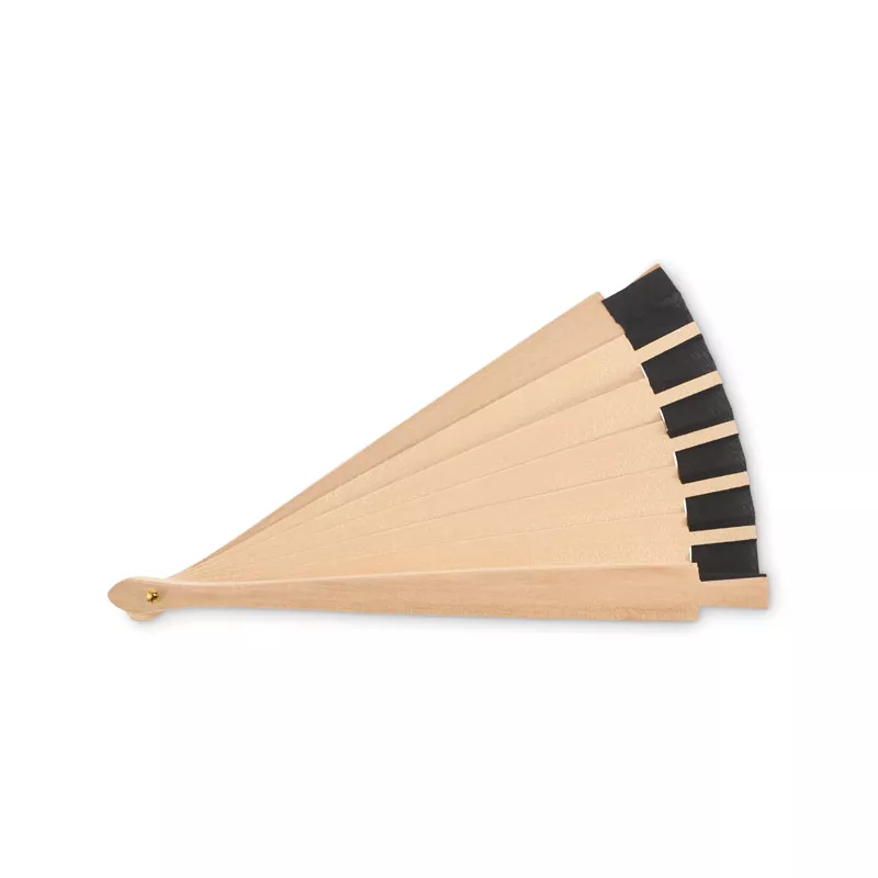 Wachlarz drewniany z 34 żebrami WOODFAN - Czarny (MO2883-03)