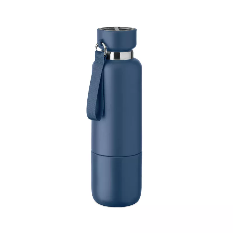 Butelka termiczna stalowa z kubkiem 500 ml NOEKA - Francuski Granat (MO2716-85)