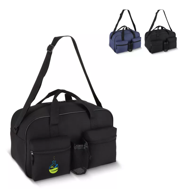 Torba sportowo-podróżna R-PET 600D 46 x 21 x 27,5 cm 25 l - czarny (LT95367-N0002)