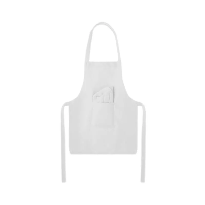 Fartuch i czapka kucharska dla dzieci 80 g/m² KID CHEF - Bialy (MO2826-06)