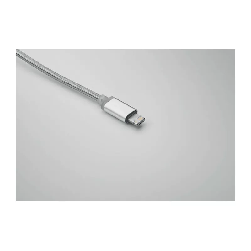 Kabel do ładowania 4 w 1 z brelokiem BLUE - Srebrny (MO2141-14)