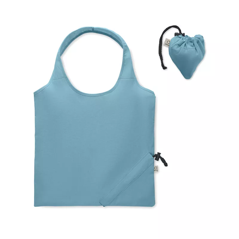 Torba składana z recyklingu 140 g/m² CARRIE COLOUR - Petrol (MO2487-20)