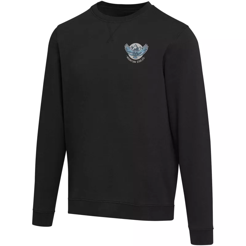 Jasper organiczna bluza unisex z recyklingu o gramaturze 280 g/m² z okrągłym dekoltem i certyfikatem OCS - Czarny (39561-BLACK)