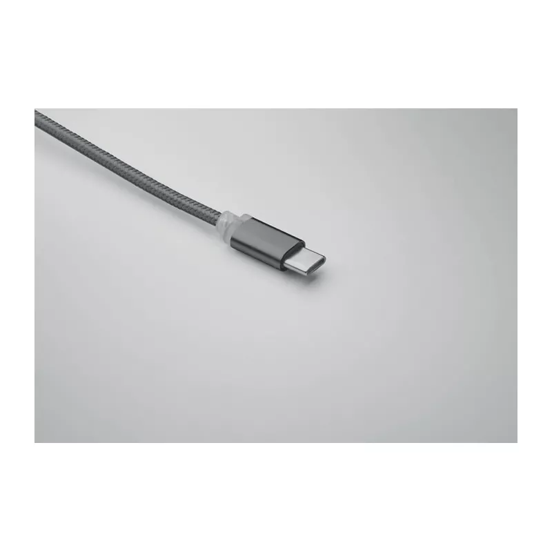Kabel do ładowania 4 w 1 z brelokiem BLUE - Tytanowy (MO2141-18)