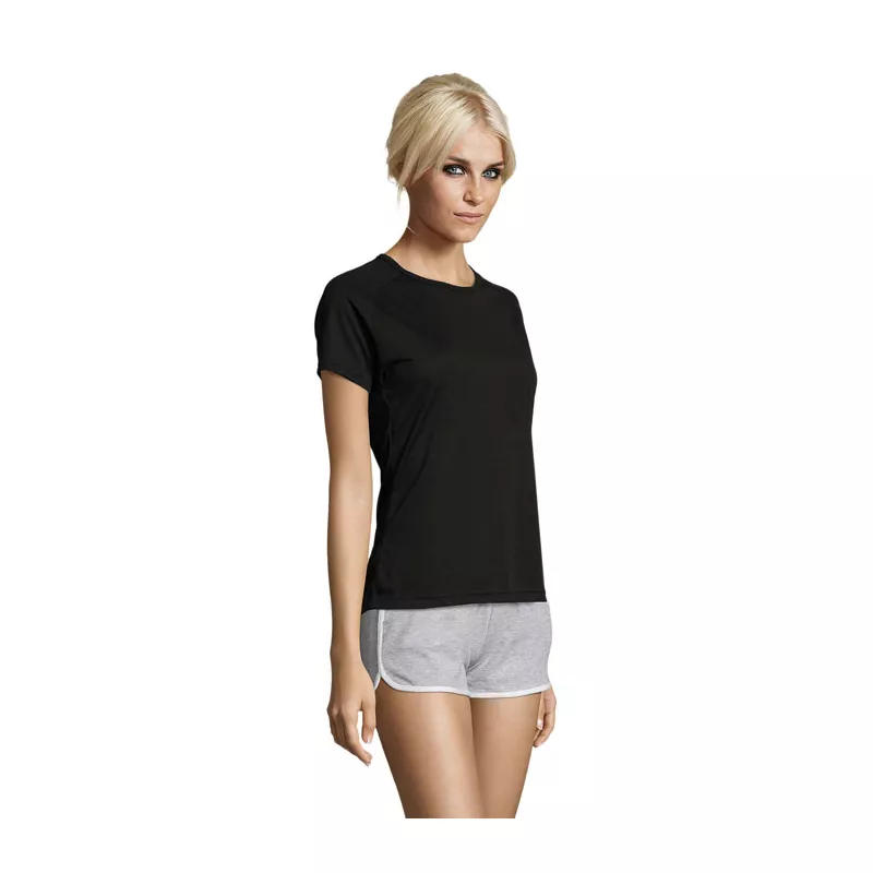 Koszulka sportowa damska 140 g/m² Sol's SPORTY WOMEN - Czarny (S01159-BK)