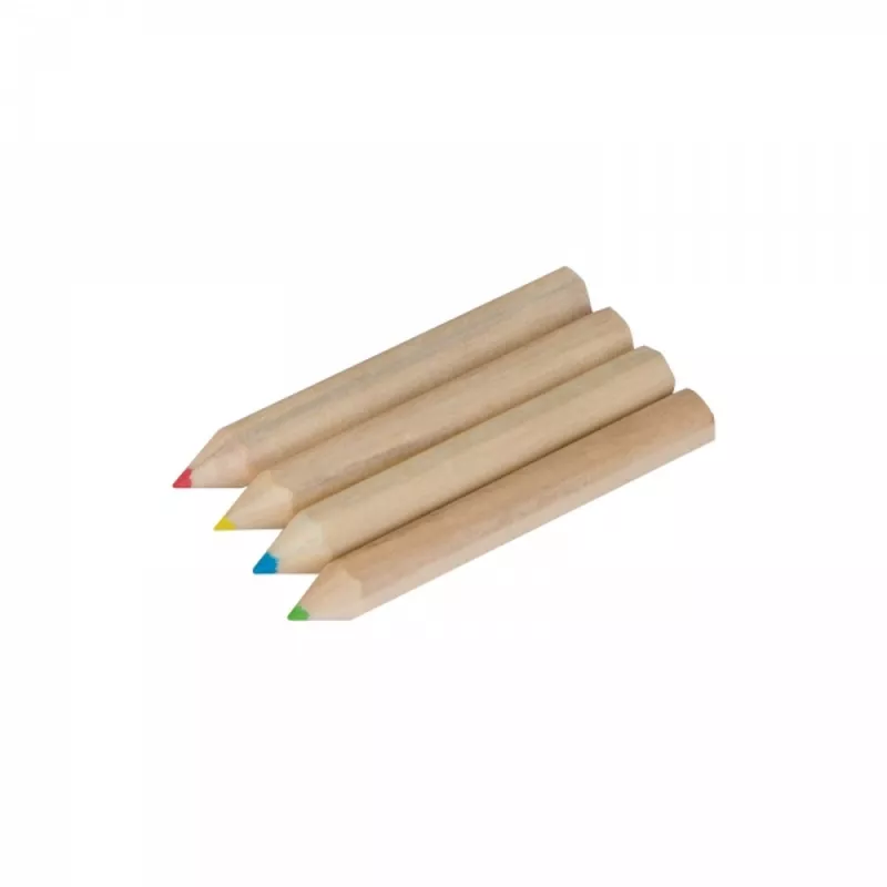 Kredki drewniane 4 kolory SERAFIN - brązowy (1112801)