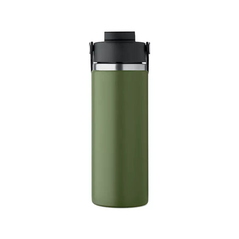 Butelka termiczna ze słomką 500 ml SUMA GRIP - Ciemnozielony (MO2775-60)
