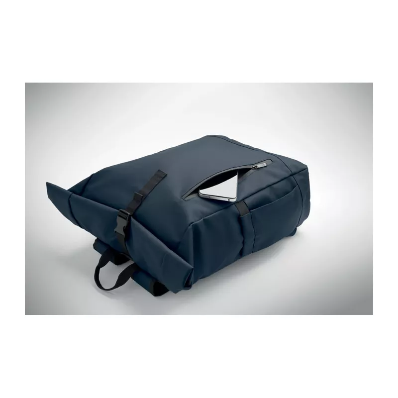 Plecak rolltop na laptop RPET 600D BANGKOK ROLL - Niebieski (MO2643-04)