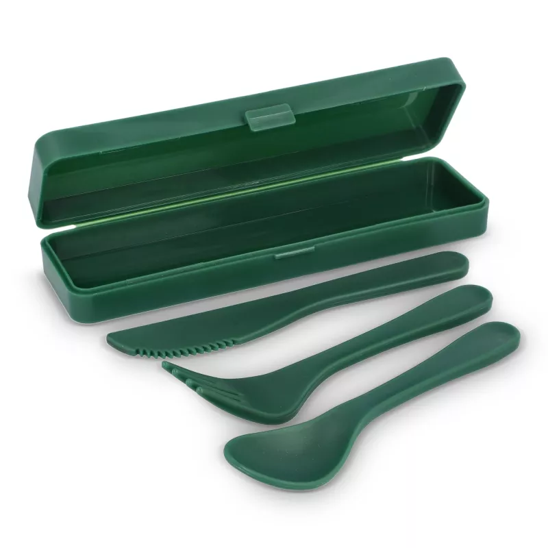Zestaw sztućców PP - ciemnozielony (LT90401-N0030)