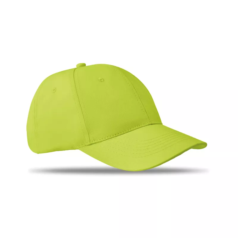 Czapka z daszkiem bawełniana 160 g/m² BASIE APOLLO - Limonka (MO8834-48)