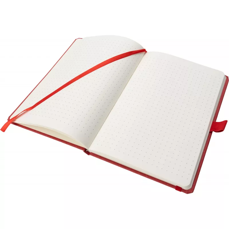 Notatnik A5 w kropki z papieru z recyklingu AGNESE - czerwony (2179905)