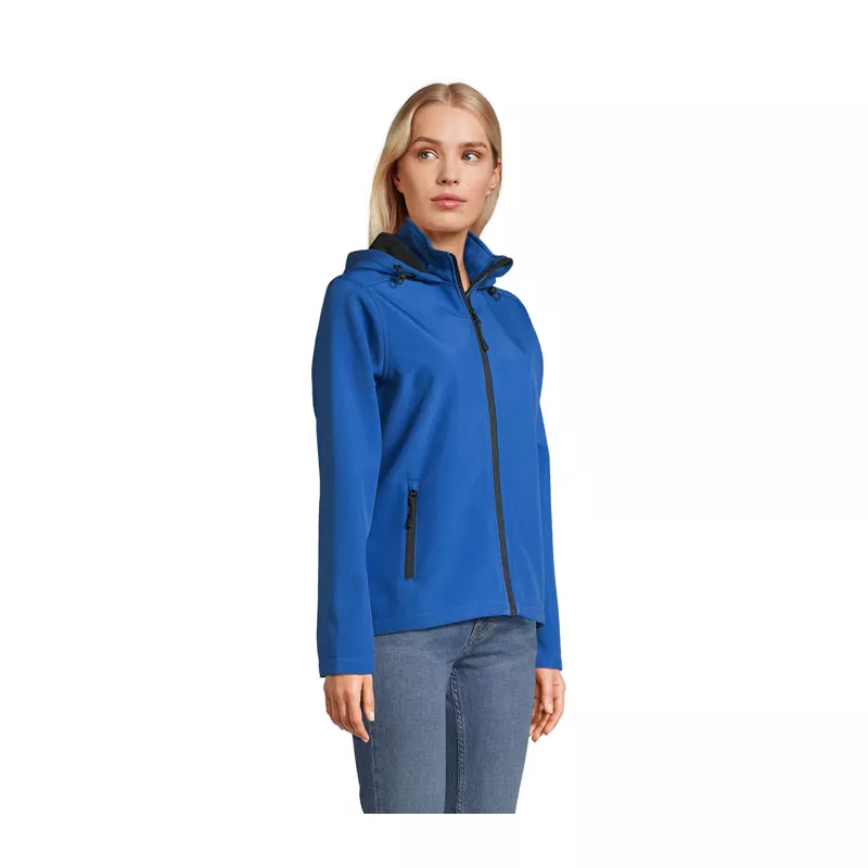 Softshell damski z kapturem Sol's RACE HOODED WOMEN - Niebieski (S04448-RB)
