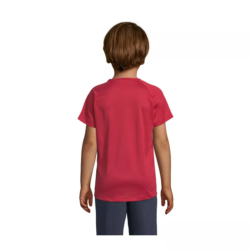 Koszulka sportowa dziecięca 140 g/m² Sol's SPORTY KIDS - Czerwony (S01166-RD)