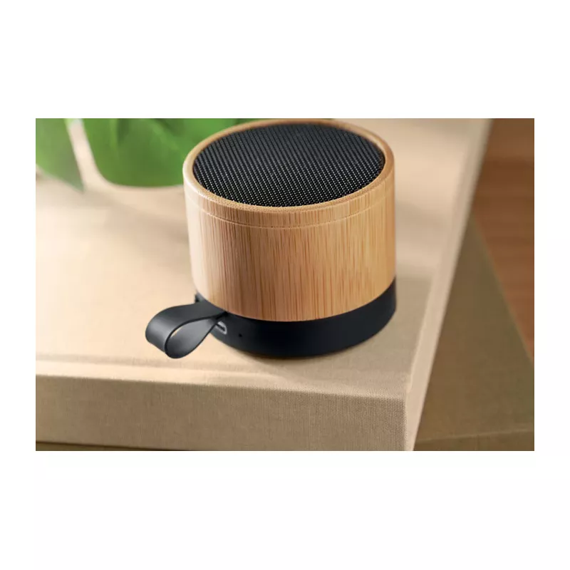 Głośnik w bambusowej obudowie 3W RECAR BAMBOO - Drewna (MO2801-40)