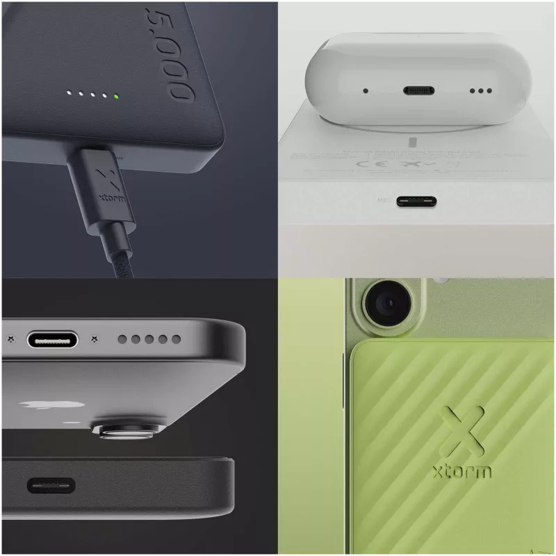 Xtorm Go2 powerbank o mocy 15 W i pojemności 5000 mAh z szybkim ładowaniem - Czarny (12460290)