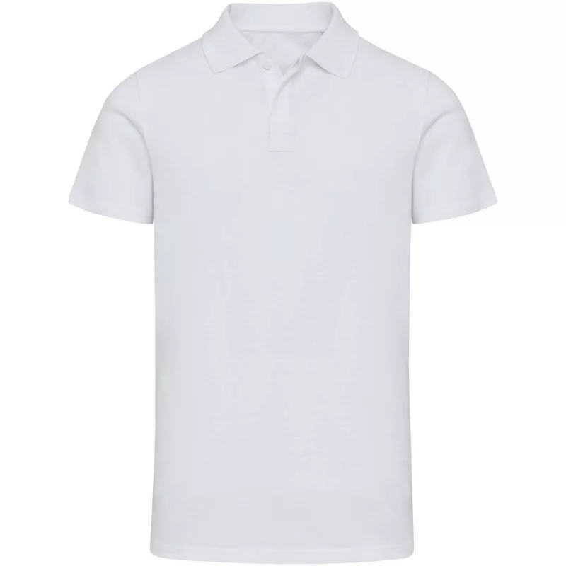 Graphite organiczna koszulka polo unisex o gramaturze 180 g/m², z krótkim rękawem i certyfikatem OCS - Biały (39559-WHITE)