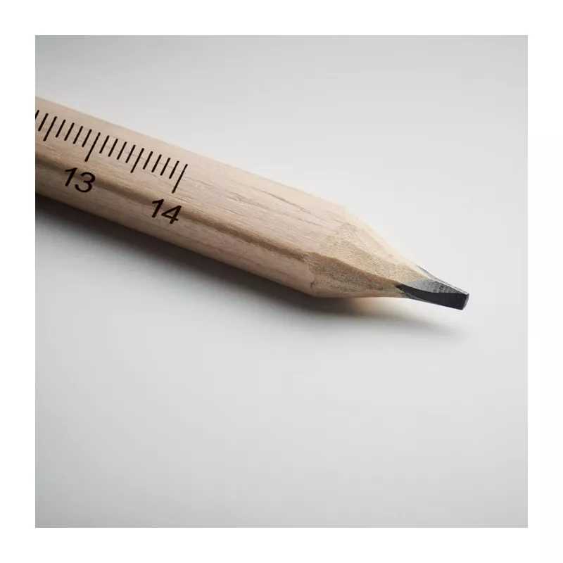 Ołówek stolarski z linijką 14 cm MADEROS - Drewna (MO8686-40)