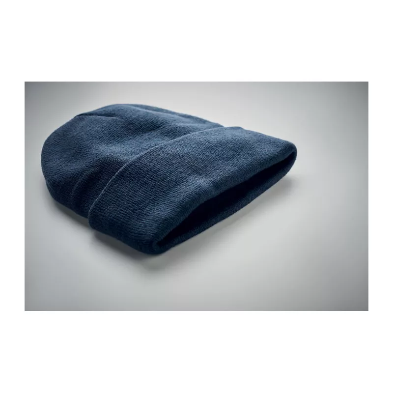 Czapka zimowa unisex z dzianiny RPET POLO RPET - Niebieski (MO9965-04)
