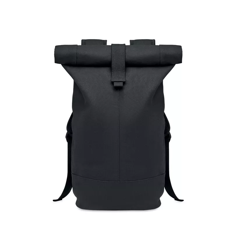 Plecak rolltop z płótna 340 g/m² ZURICH ROLL - Czarny (MO6704-03)