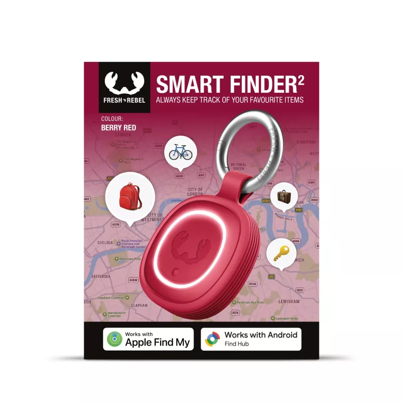 Fresh 'n Rebel Smart Finder 2 Lokalizator Bluetooth IPX7 wodoodporny - czerwony (LT49202-N0021)